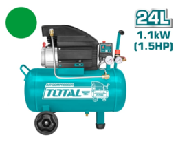 Бутален компресор TOTAL, 24 L, 1100 W