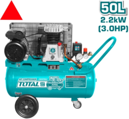 Бутален компресор TOTAL INDUSTRIAL, 50 L, 2200 W