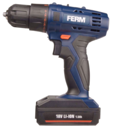 Акумулаторен винтоверт FERM CDM1120, 18 V, 2 x 1.5 Ah