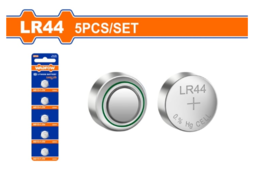 Алкална батерия WADFOW, LR44, 1.5 V, 5 броя