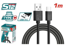 Кабел TOTAL, USB към USB Type-C, 1 м