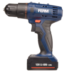 Акумулаторен винтоверт FERM CDM1119, 12 V, 2 x 1.5 Ah