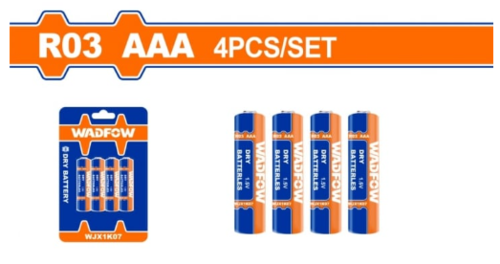 Алкална батерия WADFOW, AAA, 1.5 V, 4 броя