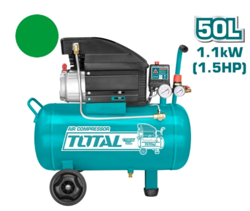 Бутален компресор TOTAL, 50 L, 1100 W