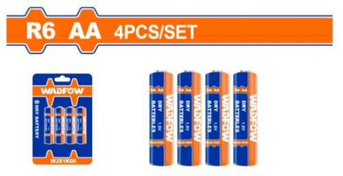 Алкална батерия WADFOW, AA, 1.5 V, 4 броя