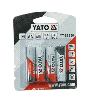 Алкална батерия YATO, АА, 1.5 V, 4 броя